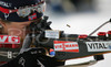 Borghild Ouren of Norway during zeroing before women pursuit race of e.on Ruhrgas IBU Biathlon World cup which was held on Pokljuka, Slovenia on 11.March 2006.
