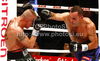 Dejan Zavec of Slovenia and Rafal Jackiewicz of Poland during IBF World Championship boxing match. IBF World Championship boxing match between Zavec and Jackiewicz was held on 4th of September 2010 in Stozice Arena in Ljubljana, Slovenia.
