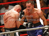 Dejan Zavec of Slovenia and Rafal Jackiewicz of Poland during IBF World Championship boxing match. IBF World Championship boxing match between Zavec and Jackiewicz was held on 4th of September 2010 in Stozice Arena in Ljubljana, Slovenia.

