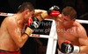 Denis Simcic of Slovenia and Istvan Varga of Romunia during WBF International boxing match. WBF International boxing match between Simcic and Varga was held on 4th of September 2010 in Stozice Arena in Ljubljana, Slovenia.
