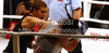 Christina Hammer of Germany and Mihaela Dragan of Romania during boxing match. Boxing match between Hammer and Dragan was held on 4th of September 2010 in Stozice Arena in Ljubljana, Slovenia.
