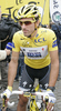 Fabian Cancellara of Switzerland (Team Saxo Bank) in yellow jersey at the start of the second stage of the 97th Tour de France from Bruxelles to Spa (Belgium). The stage was 201 km long. The second stage of 97th of Tour de France 2010 from Bruxelles to Spa was held on Monday, 5th of July 2010 in Belgium.

