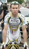 Mark Cavendish of Great Britain (Team HTC - Columbia) at the start of the second stage of the 97th Tour de France from Bruxelles to Spa (Belgium). The stage was 201 km long. The second stage of 97th of Tour de France 2010 from Bruxelles to Spa was held on Monday, 5th of July 2010 in Belgium.
