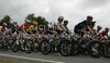 Peloton during the second stage of the 97th Tour de France from Bruxelles to Spa (Belgium). The stage was 201 km long. The second stage of 97th of Tour de France 2010 from Bruxelles to Spa was held on Monday, 5th of July 2010 in Belgium.
