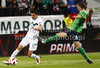 Andraz Kirm of Slovenia (L) and Chris Baird of Northern Ireland (R) during football match of first round of UEFA European championships qualifications between Slovenia and Northern Ireland. Match between Slovenia and Northern Ireland was played on Friday, 3rd of September 2010 in Ljudski Vrt arena in Maribor, Slovenia.
