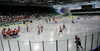 Players of Hungary before start of ice hockey match of IIHF Ice hockey World championships Division I, group B between Great Britain and Hungary. Match between Great Britain and Hungary of IIHF Ice hockey World championships Division I, group B was held on Wednesday, 21st of April 2010 in Ljubljana, Slovenia.
