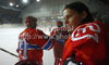 Suomalainen Jaakko (no.1) of HK Jesenice during ice hockey match Summer League Rudi Hiti (Poletna liga Rudi Hiti) 2010 between HDD Tilia Olimpija and HK Acroni Jesenice. Match between HDD Tilia Olimpija and HK Acroni Jesenice was held on Friday, 20th of August 2010 in Ljubljana, Slovenia.
