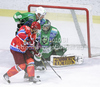 Ales Sila (no.1) of HDD Olimpija in action during ice hockey match Summer League Rudi Hiti (Poletna liga Rudi Hiti) 2010 between HDD Tilia Olimpija and HK Acroni Jesenice. Match between HDD Tilia Olimpija and HK Acroni Jesenice was held on Friday, 20th of August 2010 in Ljubljana, Slovenia.
