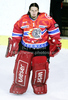 Suomalainen Jaakko (no.1) of HK Jesenice before ice hockey match Summer League Rudi Hiti (Poletna liga Rudi Hiti) 2010 between HDD Tilia Olimpija and HK Acroni Jesenice. Match between HDD Tilia Olimpija and HK Acroni Jesenice was held on Friday, 20th of August 2010 in Ljubljana, Slovenia.
