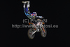 Levi Sherwood (NZL) in action during the London stage of The Red Bull X-Fighters freestyle Motorcycle Cross Tournament held at Battersea Power Station, Battersea, London, England.
