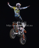 Levi Sherwood (NZL) in action during the London stage of The Red Bull X-Fighters freestyle Motorcycle Cross Tournament held at Battersea Power Station, Battersea, London, England.
