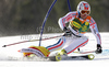 Thomas Fanara of France skiing in first run of Men giant slalom race of Audi FIS alpine skiing World Cup 2010-2011 in Kranjska Gora, Slovenia. Men giant slalom race of FIS alpine skiing World Championships, was held on Saturday, 5th of March 2011, in Kranjska Gora, Slovenia.
